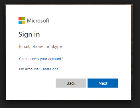 microsoft office log in