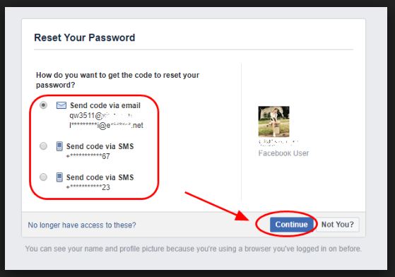 Reset Facebook Password