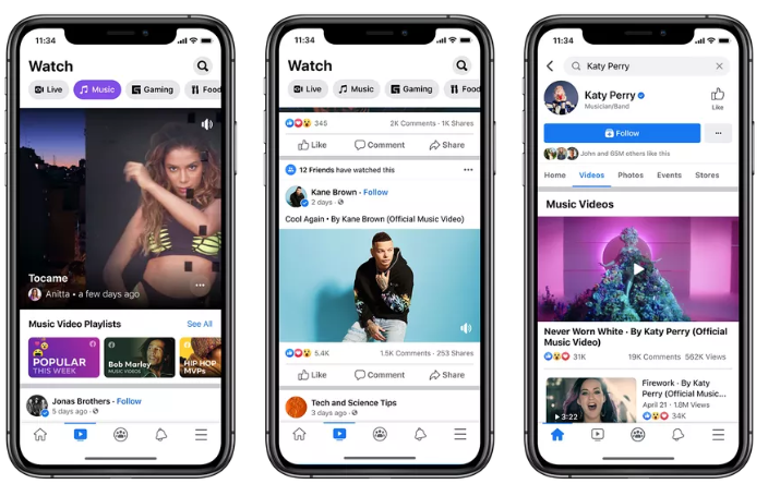 Facebook Adds Official Music Videos In The US