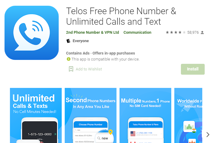 Create a Free USA Number in Nigeria Using Telos App
