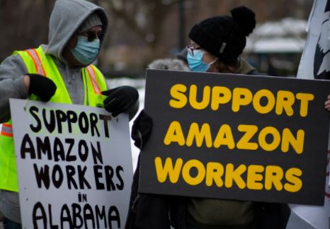 Biden Shows Support for Amazon Workers Voting To Unionize In Alabama