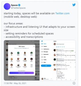 Twitter "Spaces" is Now Available on Web