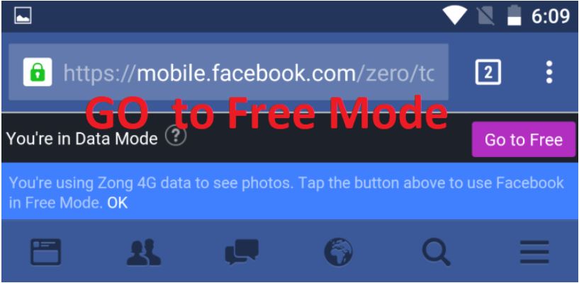 Activate Facebook Free Mode