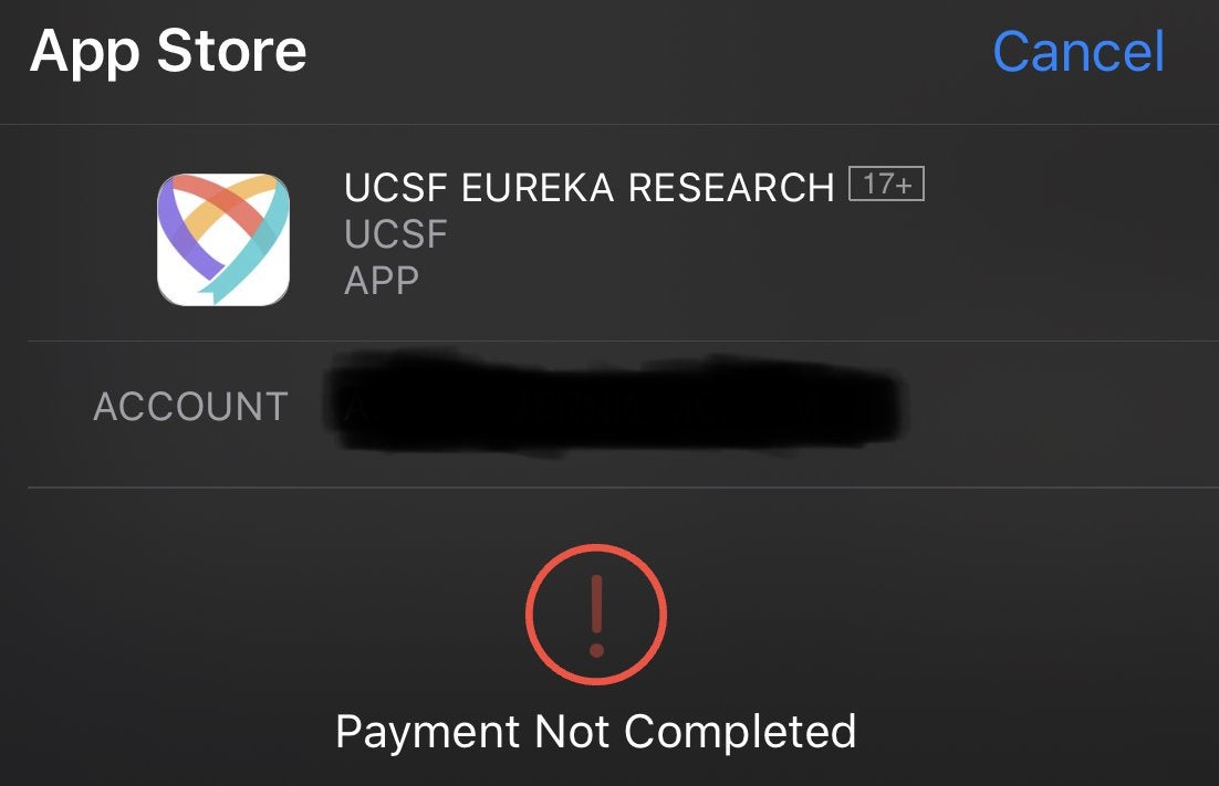 Payment Not completed App Store