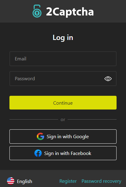 2Captcha Login