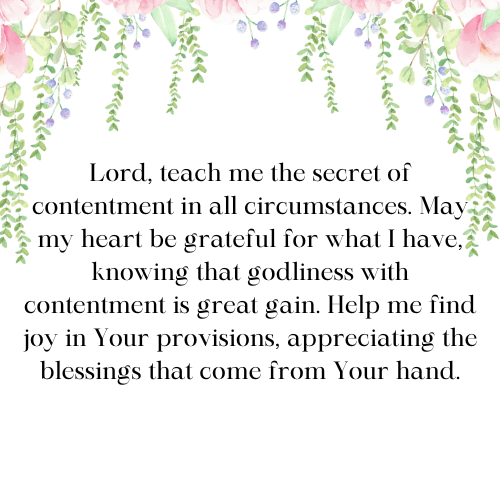 Prayer for Contentment and Gratitude