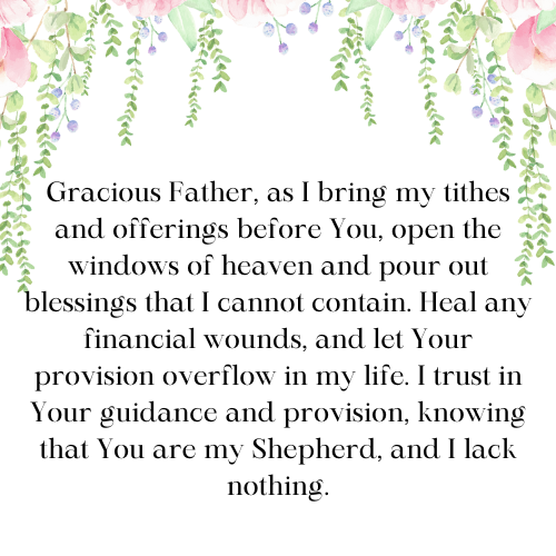 Prayer for Financial Healing and Abundant Blessings