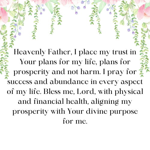 Prayer for Prosperity and God's Plans