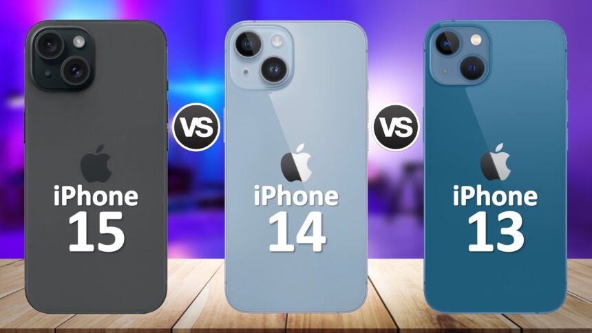Compare iPhone 13 14 15