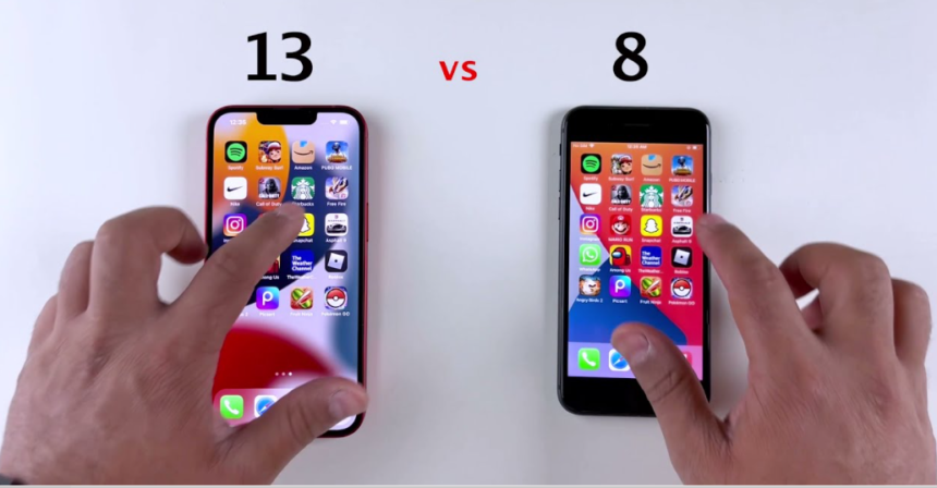 iPhone 8 Compared to iPhone 13